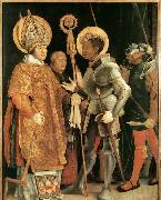 Matthias  Grunewald Meeting of St Erasm and St Maurice Spain oil painting artist